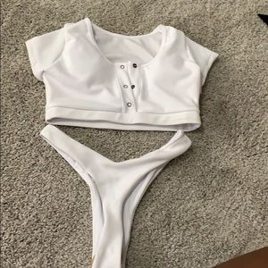 White 2 piece swimsuit